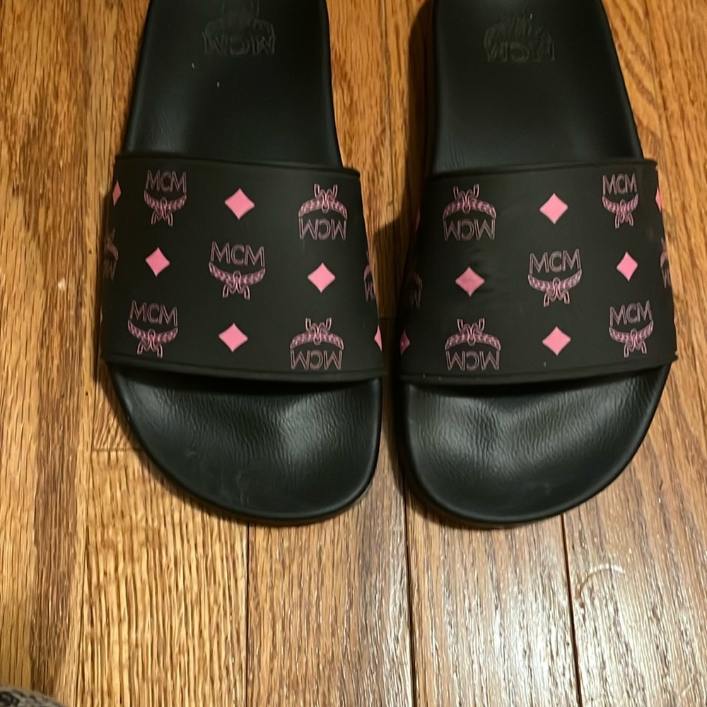 MCM Black and Pink Sandals